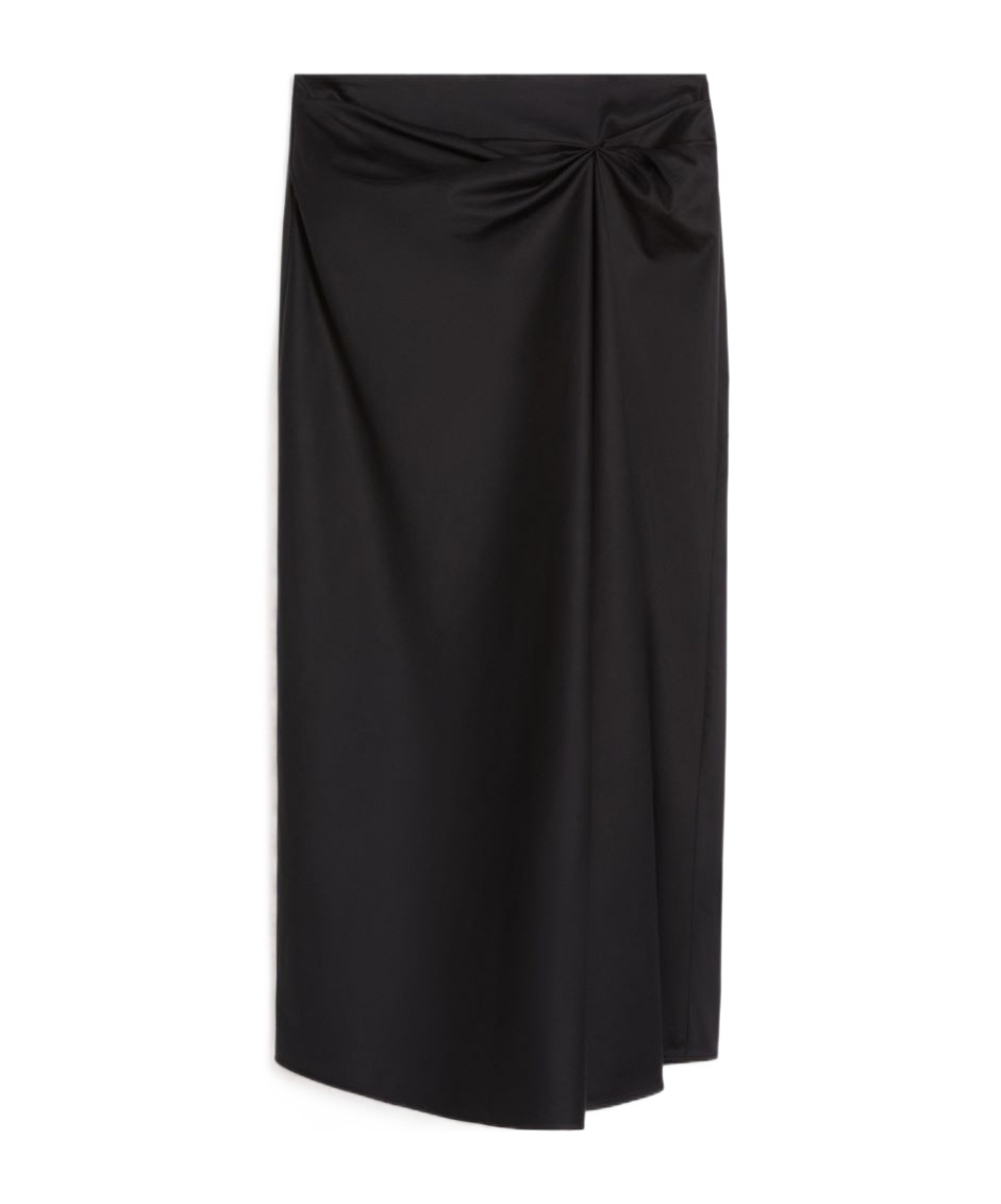 Cotton satin skirt