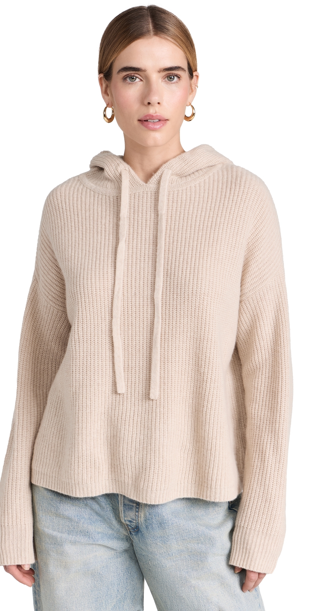 Cashmere Fisherman Hoodie Oatmeal