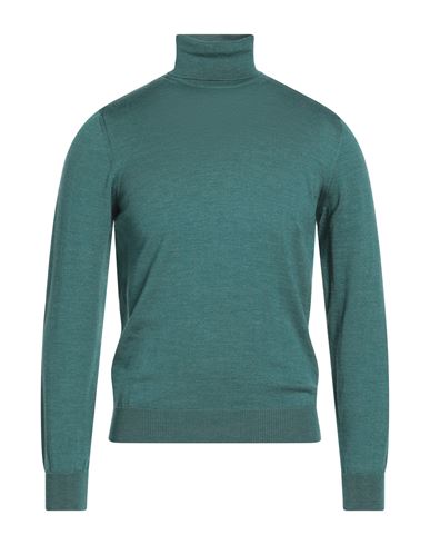 Man Turtleneck Emerald green Size 48 Merino Wool