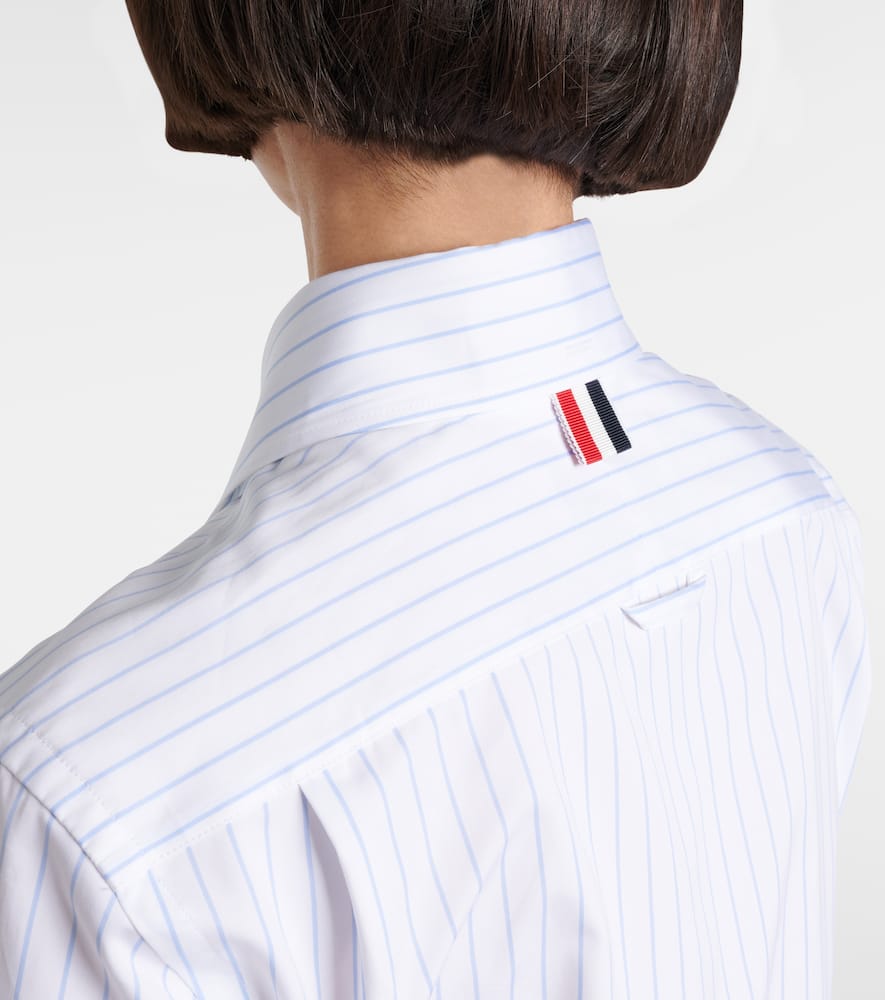 Pinstripe cotton poplin shirt