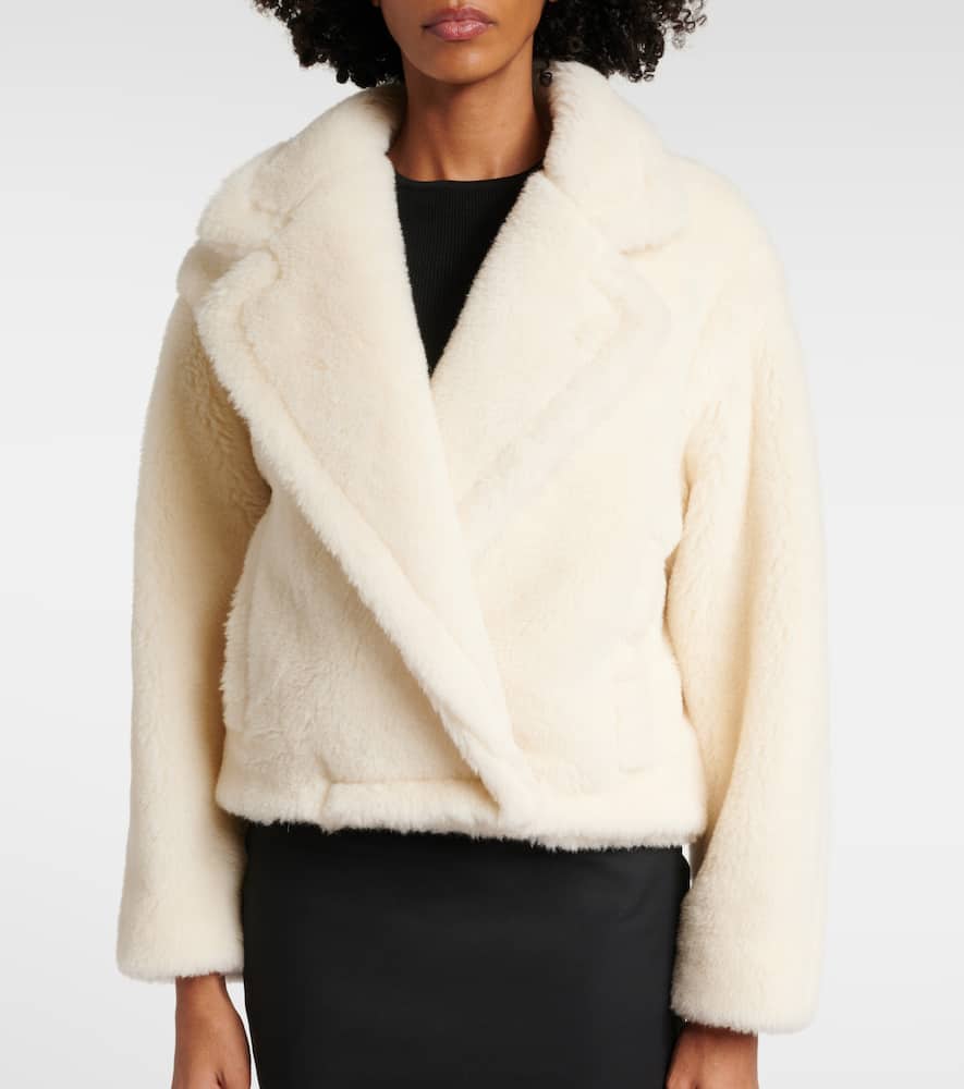 Oggeri alpaca, wool, and silk teddy coat