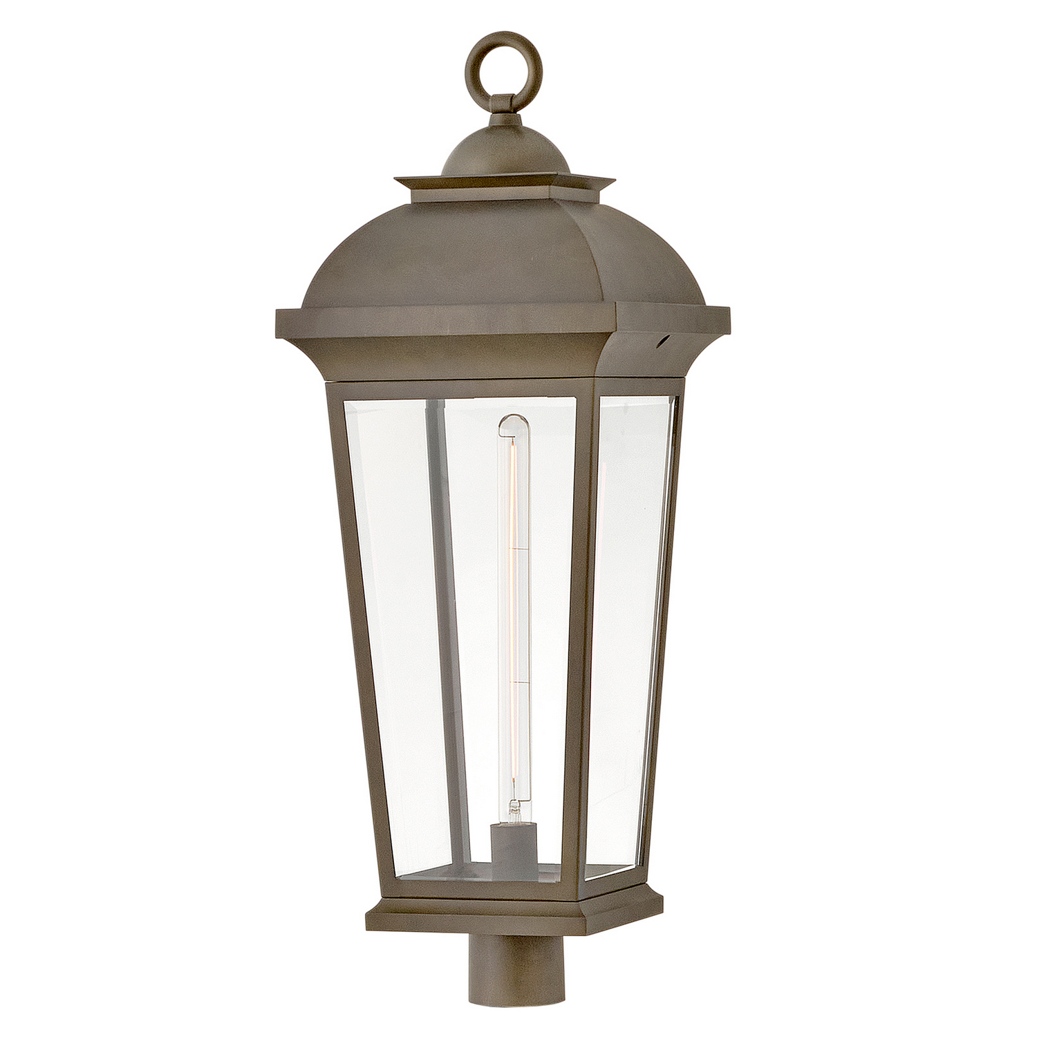 Blackened Brass LED Post Mount from the Hawthorne Collection