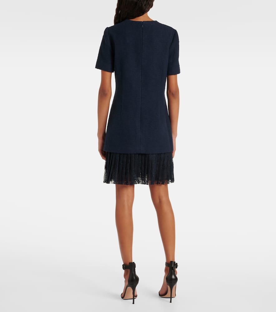 Tweed and lace minidress