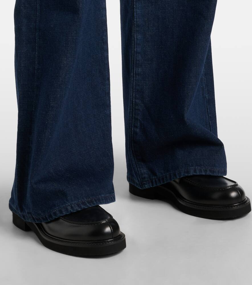 Triuser high-rise wide-leg jeans