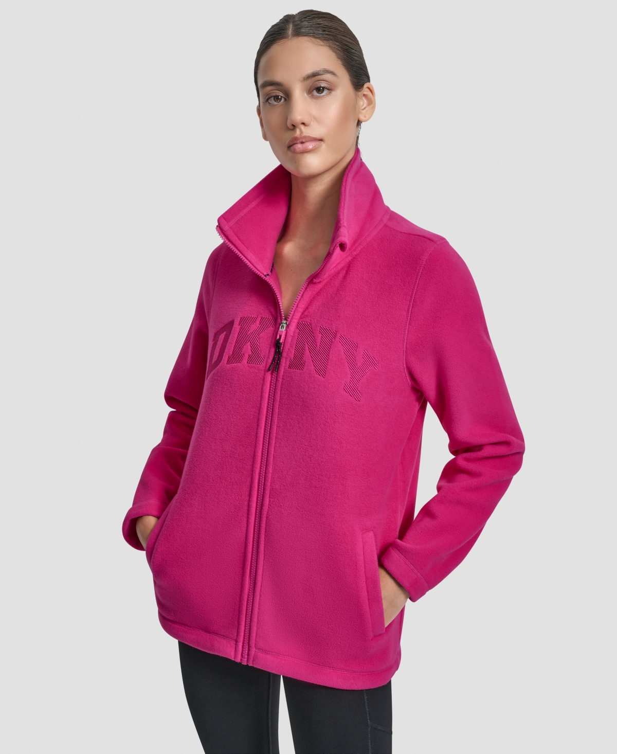 Women's Full-Zip Varsity Logo Top - Festive Pink