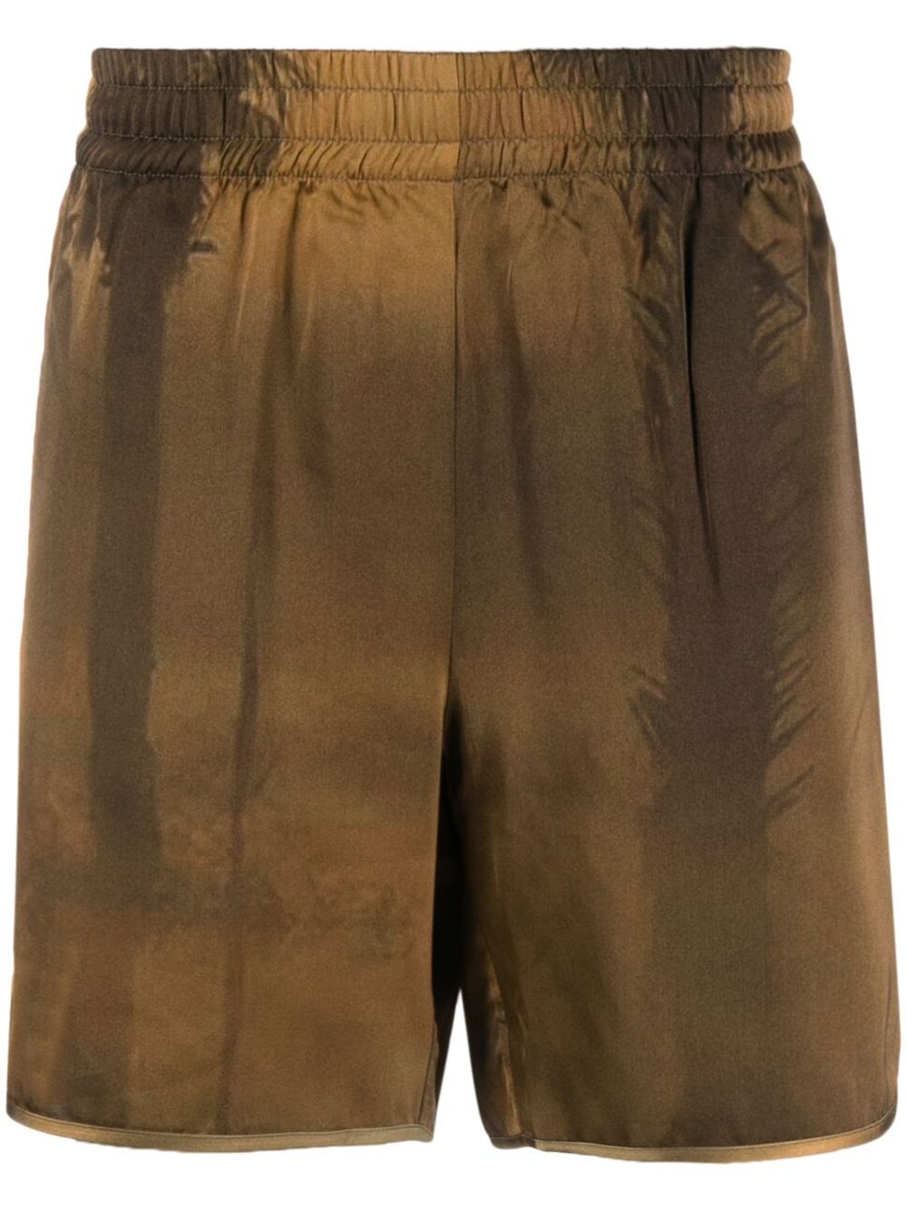 Palm tree-print shorts - Brown