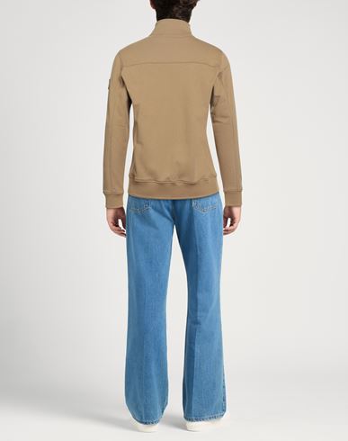 Man Sweatshirt Khaki Size M Cotton, Elastane