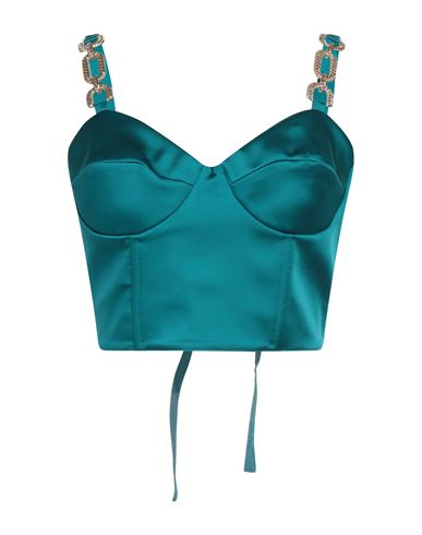 Woman Top Deep teal Size 10 Polyamide
