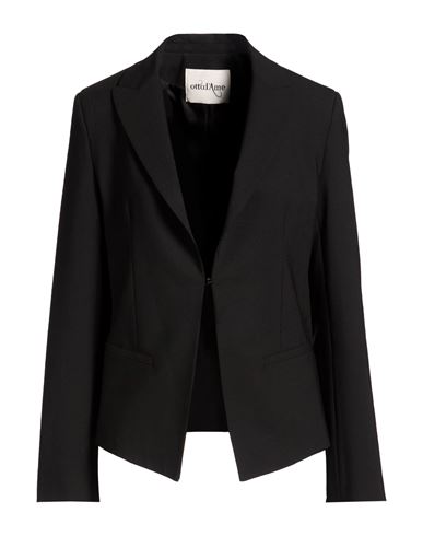 Woman Blazer Black Size 10 Polyester, Virgin Wool, Elastane