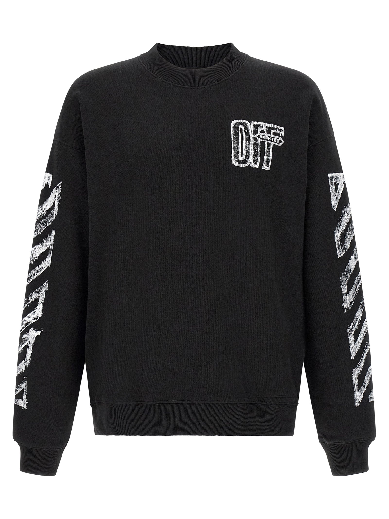 Logo-Embroidered Cotton Sweatshirt — Black
