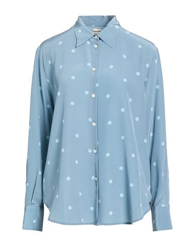 Woman Shirt Slate blue Size M Silk