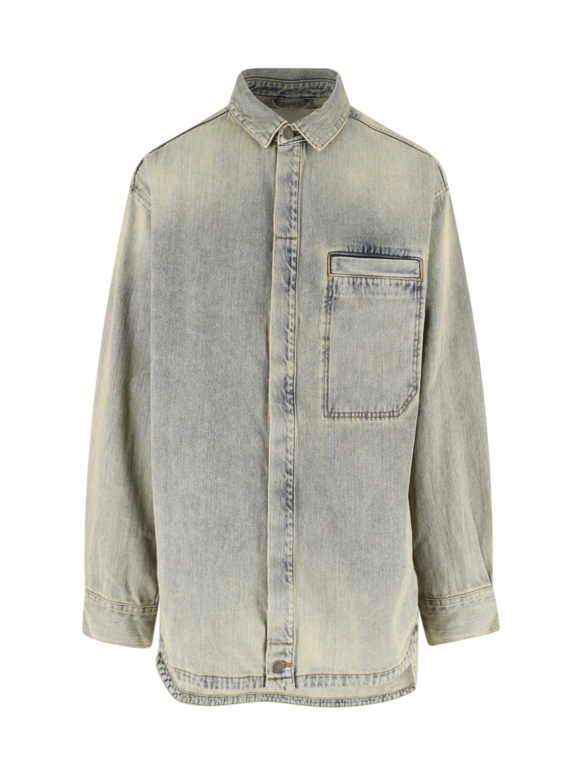 Wave-Print 100% Cotton Shirt