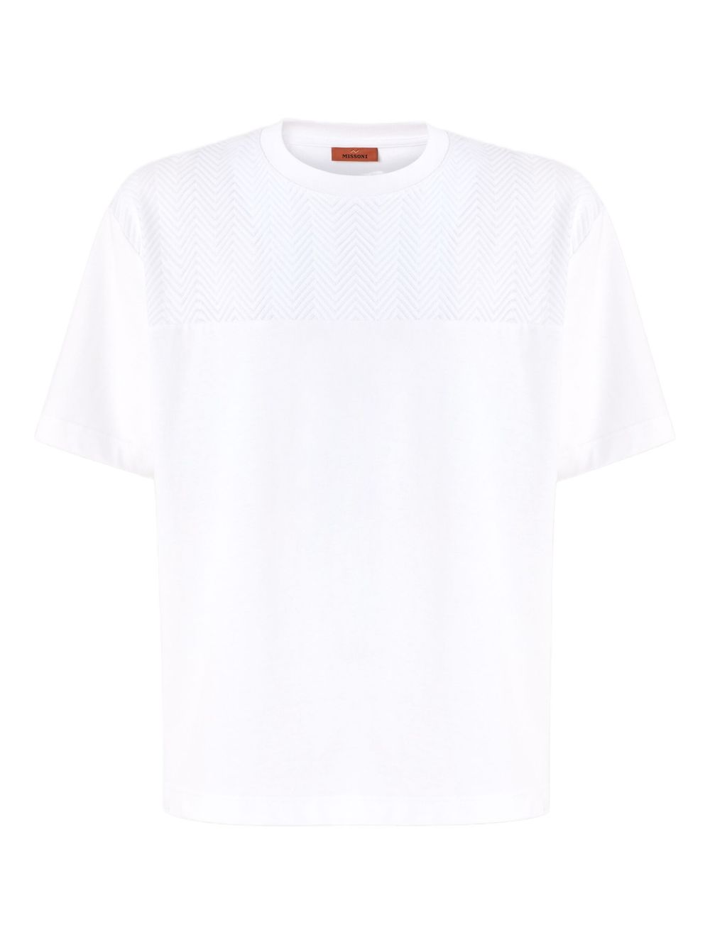 Missoni panelled cotton T-shirt - White