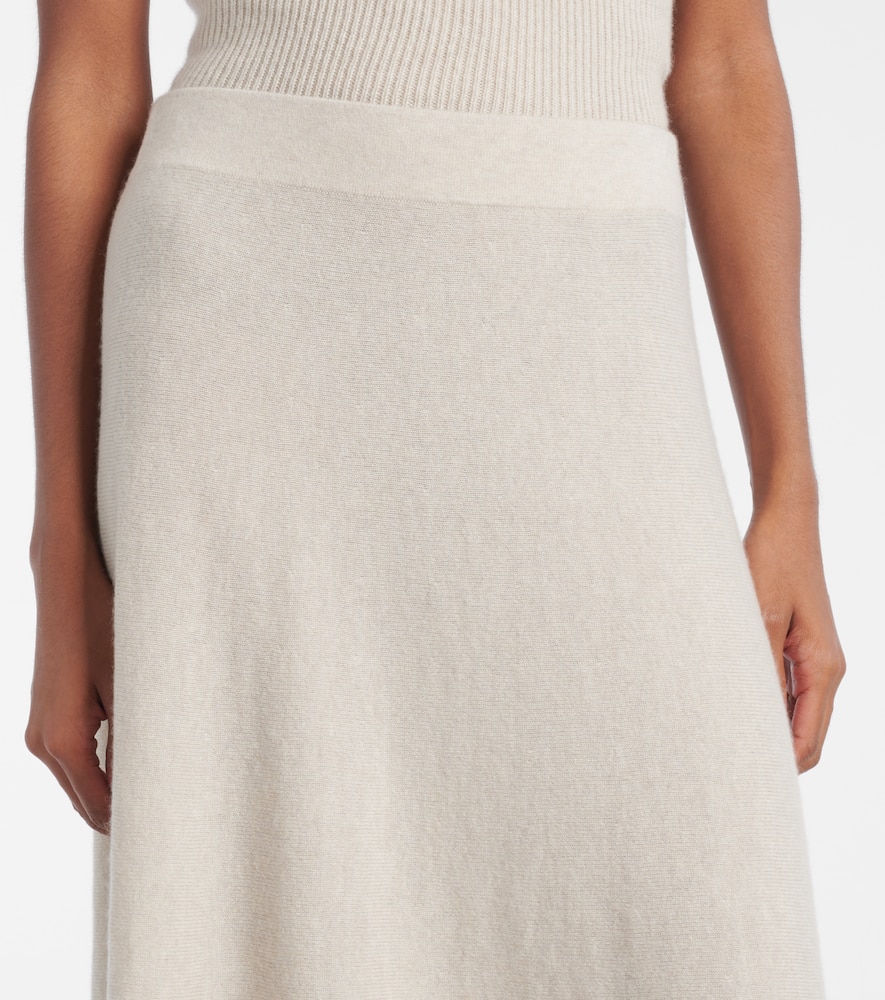 Torie high-rise cashmere maxi skirt