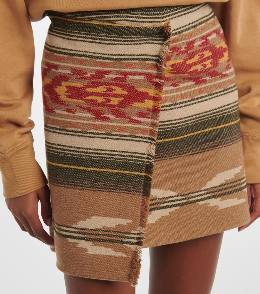 Adelaide fringed wool-blend miniskirt