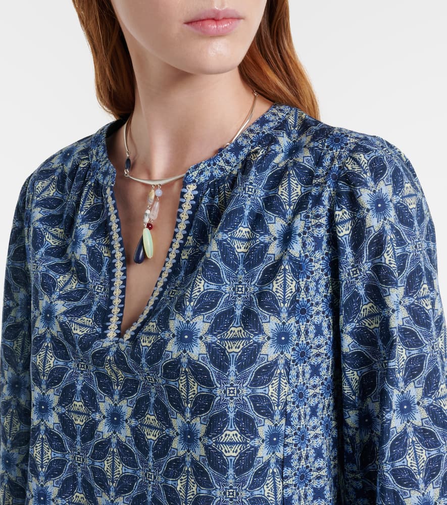 Claudie printed cotton blouse