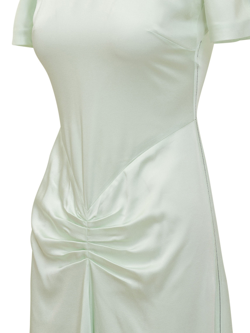 Light Green Round Neck Maxi Dress