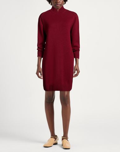 Woman Mini dress Brick Size 8 Virgin Wool, Viscose, Cashmere
