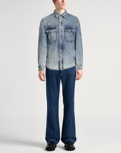 Man Denim shirt Blue Size 38 Cotton