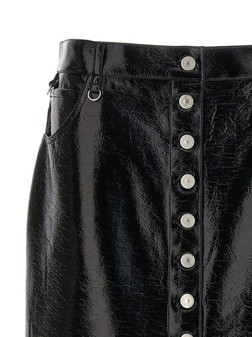 Black Vinyl Skirt