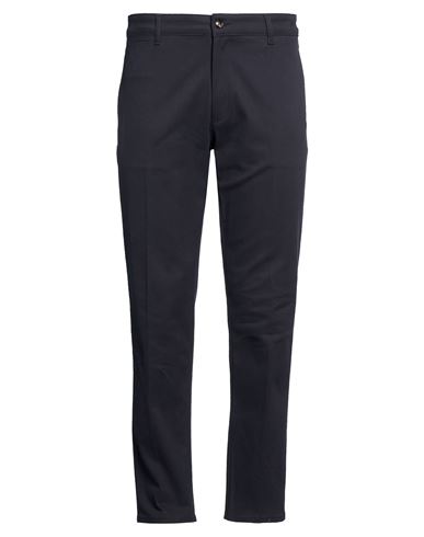 Man Pants Navy Size 40 Cotton, Elastane