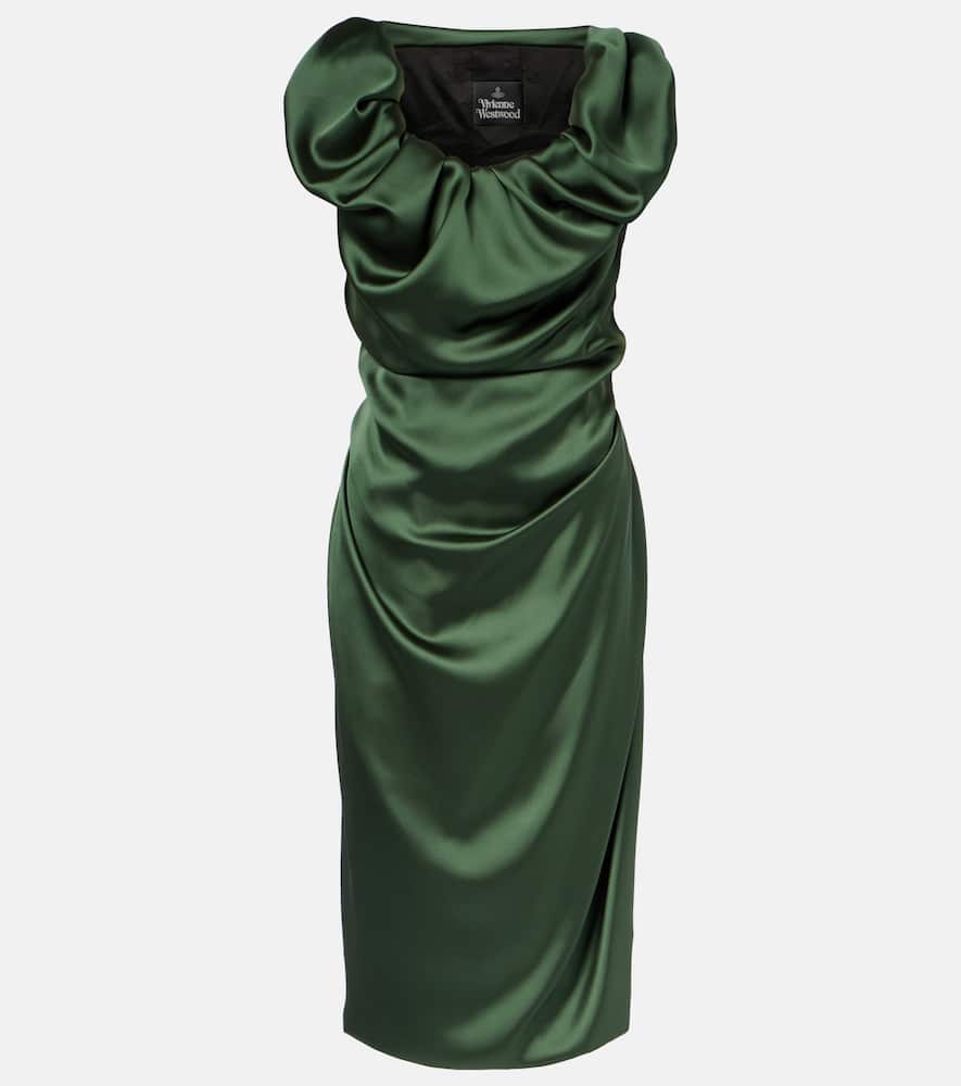 Ginnie Amber ruched midi dress