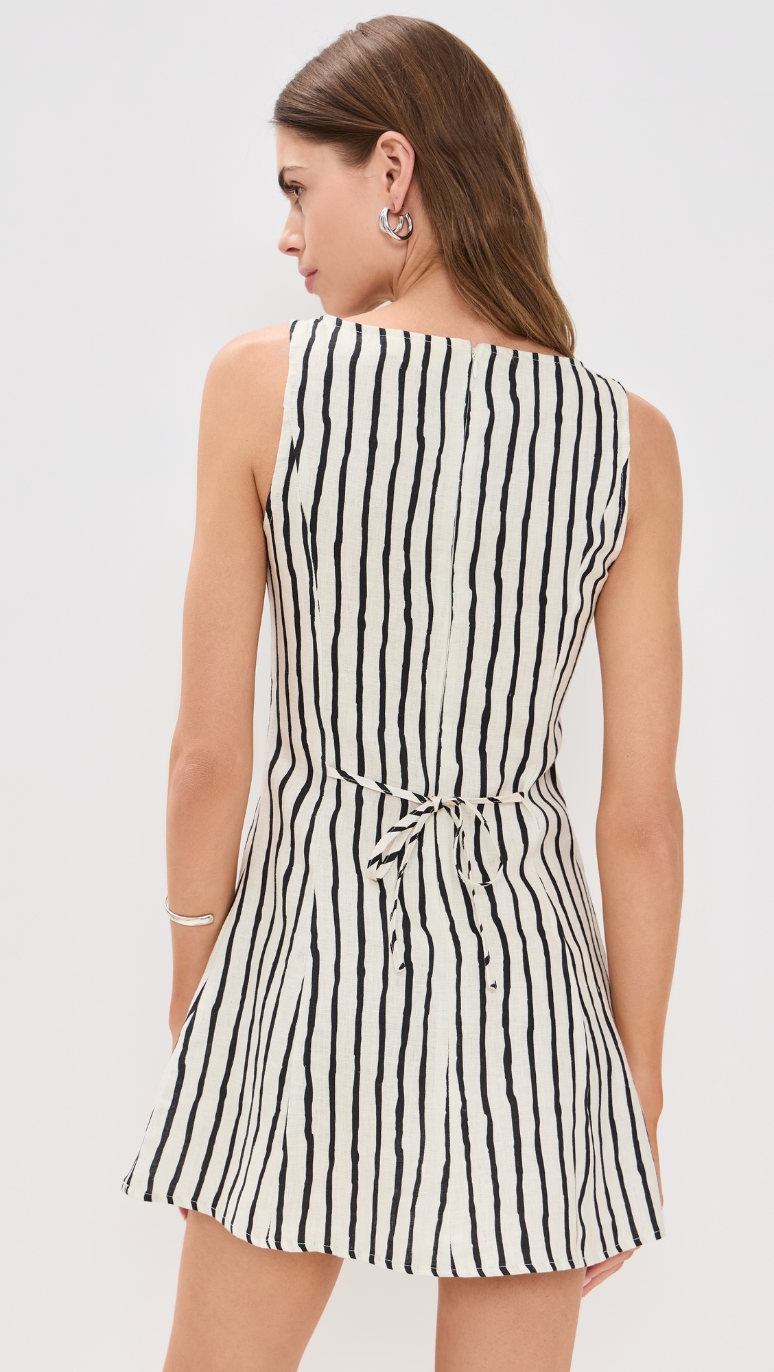 Chloe Linen Mini Dress Stripe