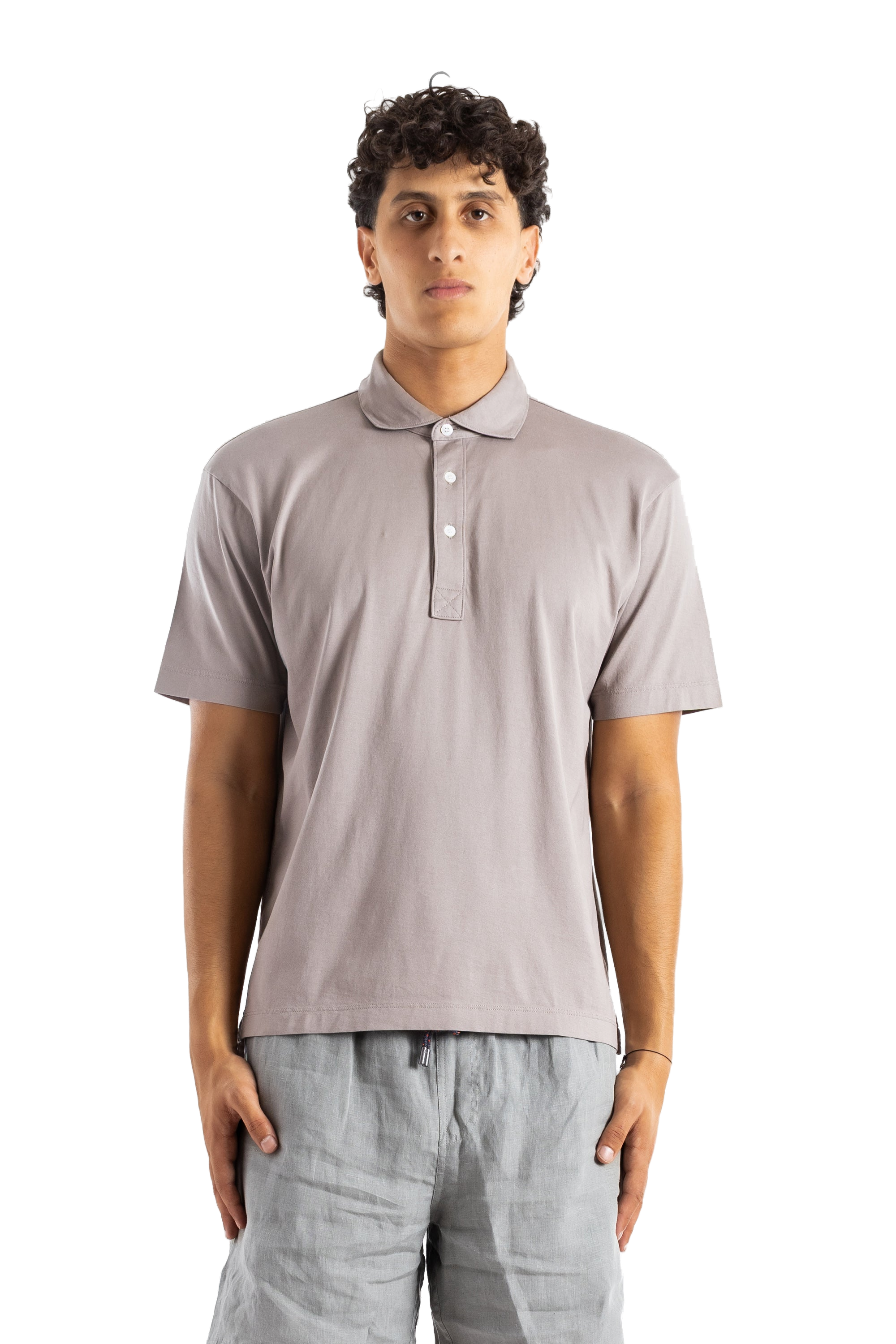 Pima Cotton Short Sleeve Polo — Gray