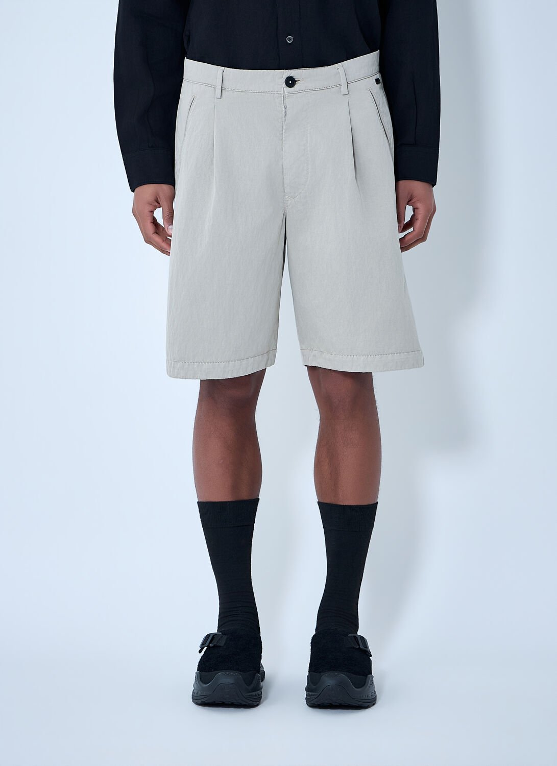 Gabardine Bermuda Shorts - Man Shorts Beige It