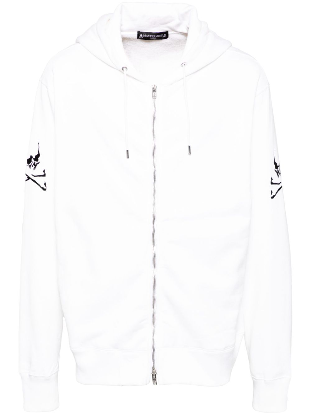 Logo-embroidered hoodie - White