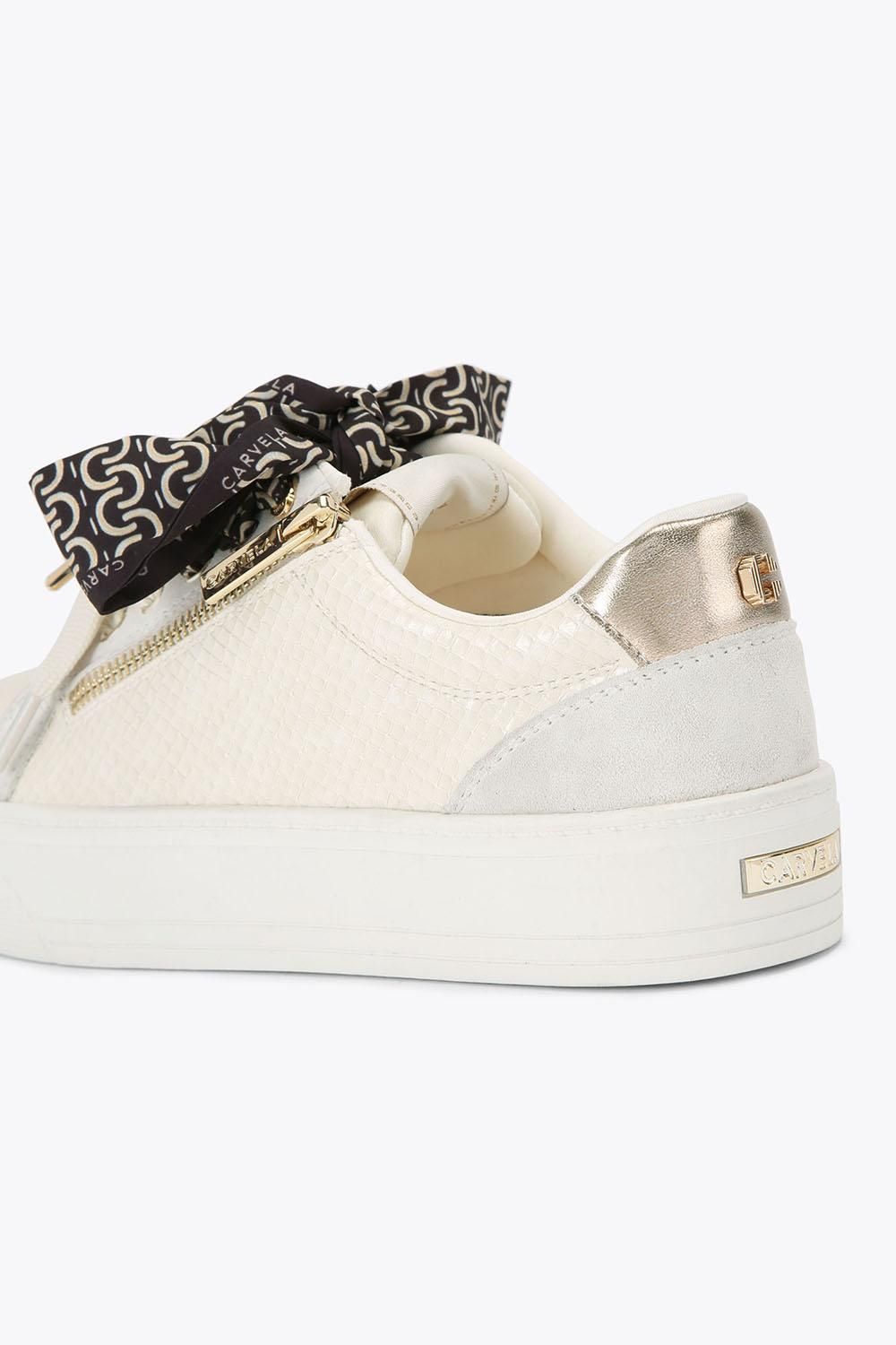 Carvela 'sorrento Scarf Sneaker' Trainers In Crea