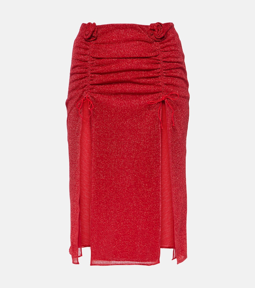 Oséree Lumière Rose midi skirt