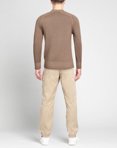 Man Sweater Camel Size 36 Merino Wool