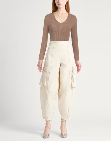 Caractère Woman Sweater Khaki Size 1 Cotton