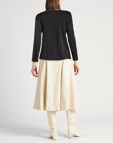 Woman Top Black Size 10 Silk, Elastane