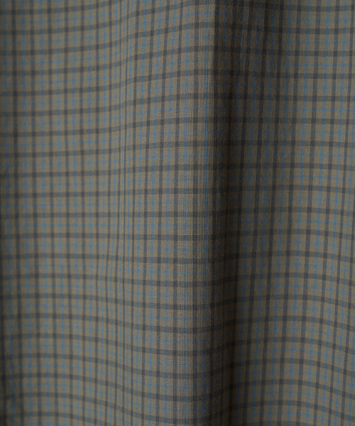 DEV:10 Layered Sleeve Check Shirt_Beige