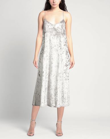 Pièce. Woman Midi dress Light grey Size 8 Viscose, Silk