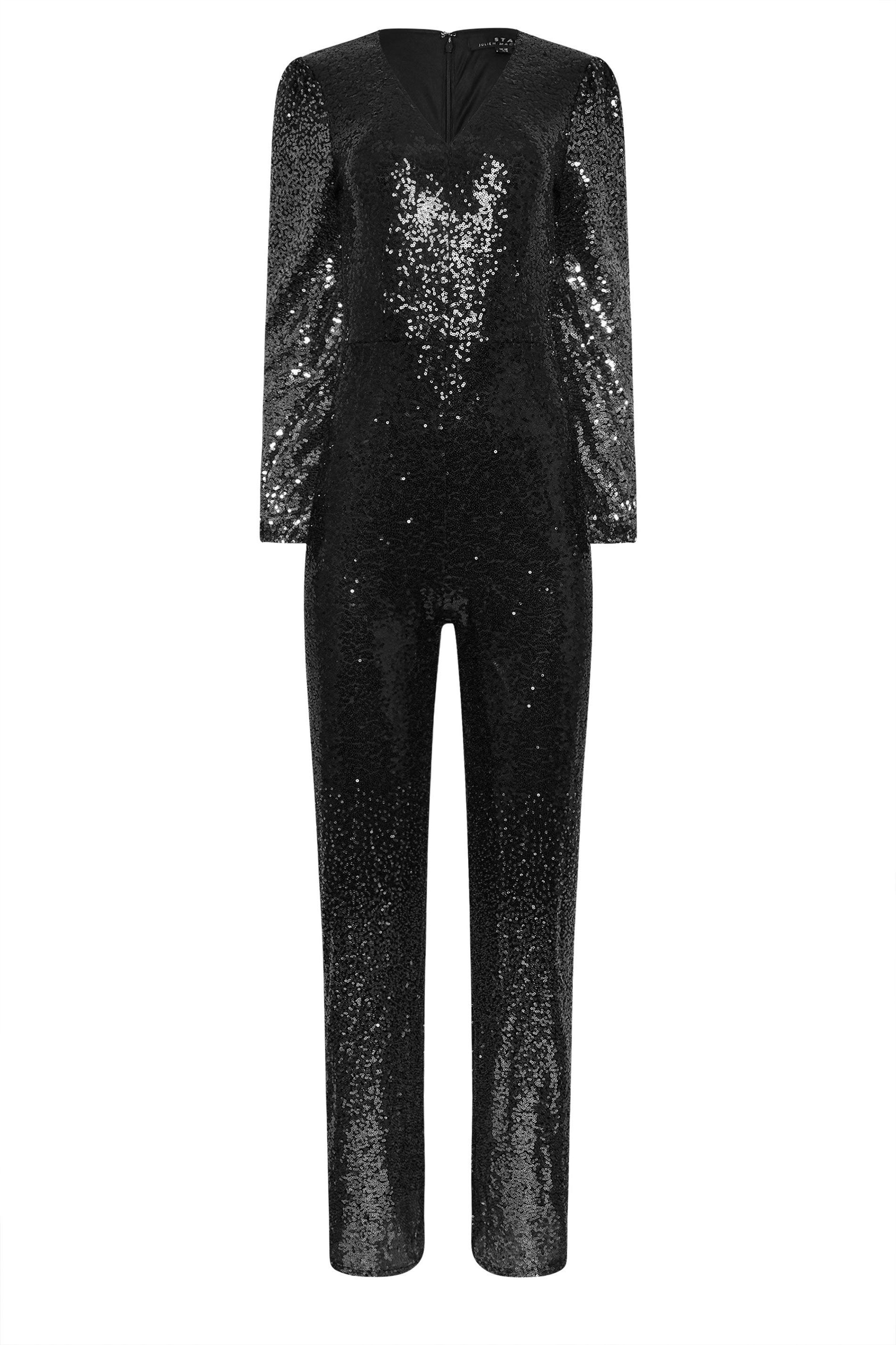 Star by Julien Macdonald Women's Ombre Sequin Jumpsuit in Black