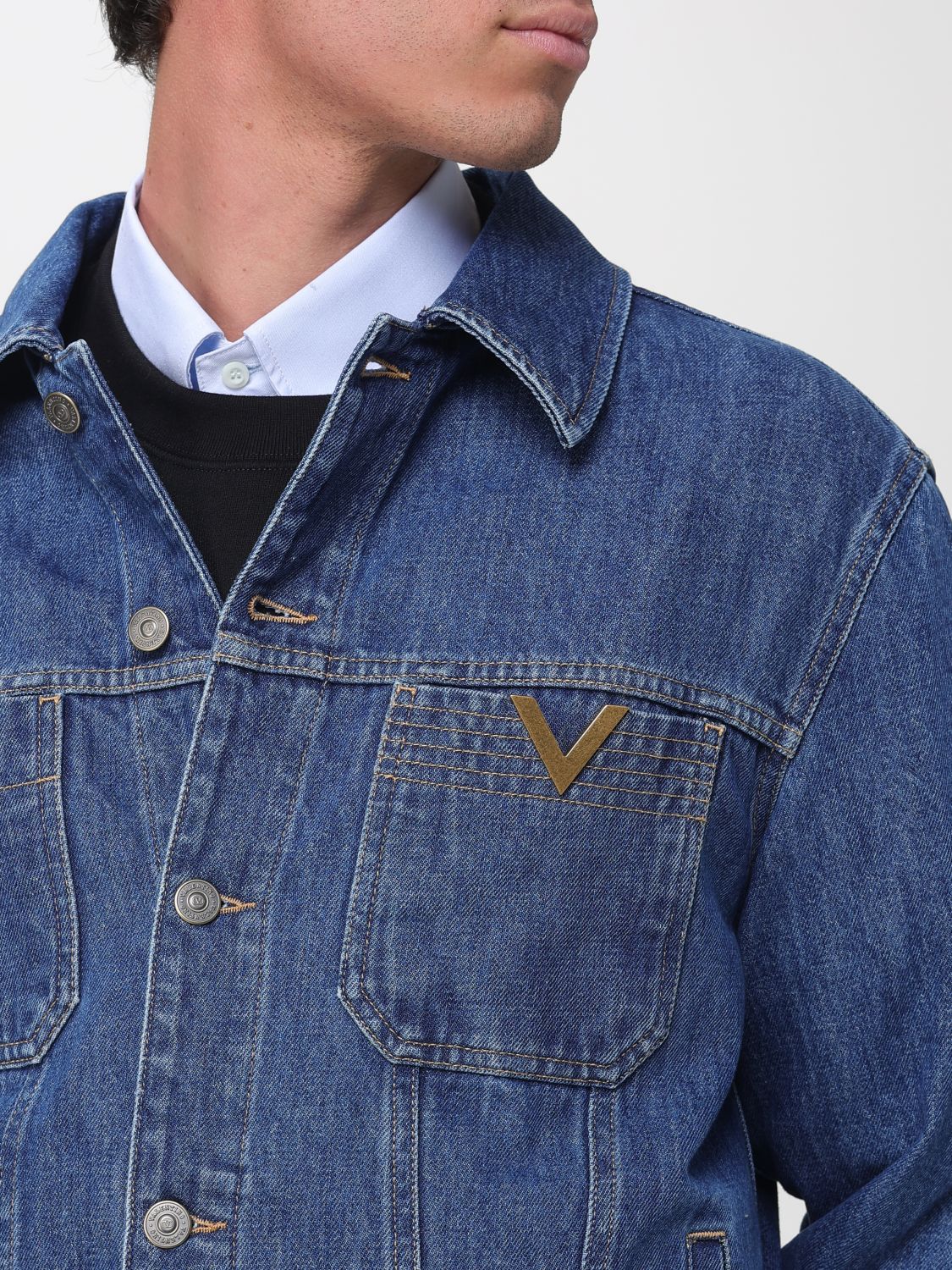 Jacket Men color Denim