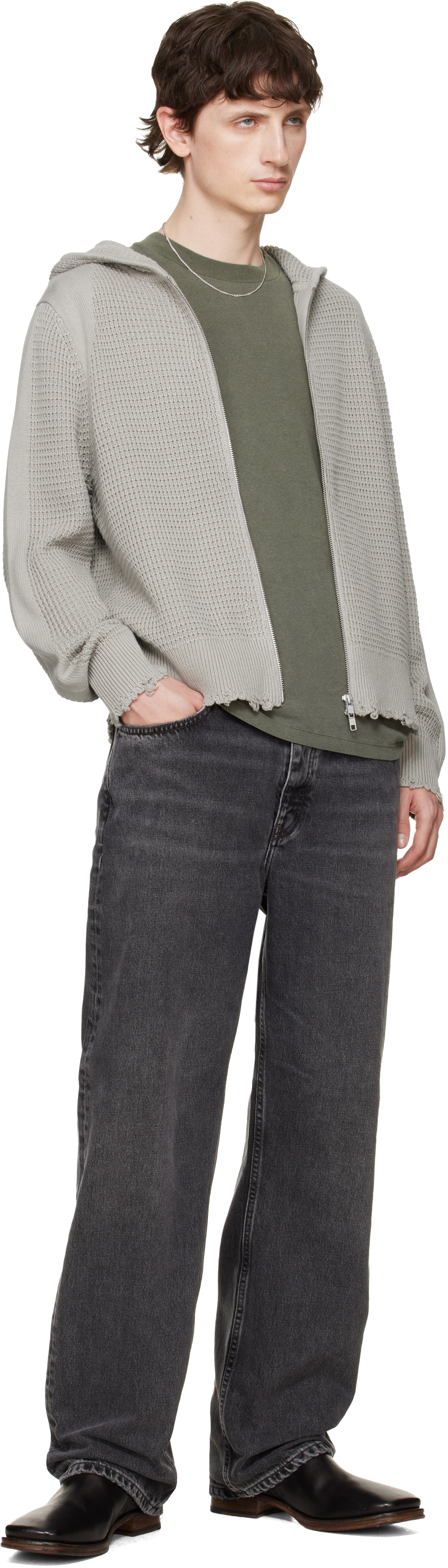 Gray Glasgow Knit Hoodie