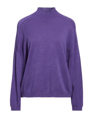 Woman Turtleneck Purple Size ONESIZE Viscose, Polyester, Polyamide