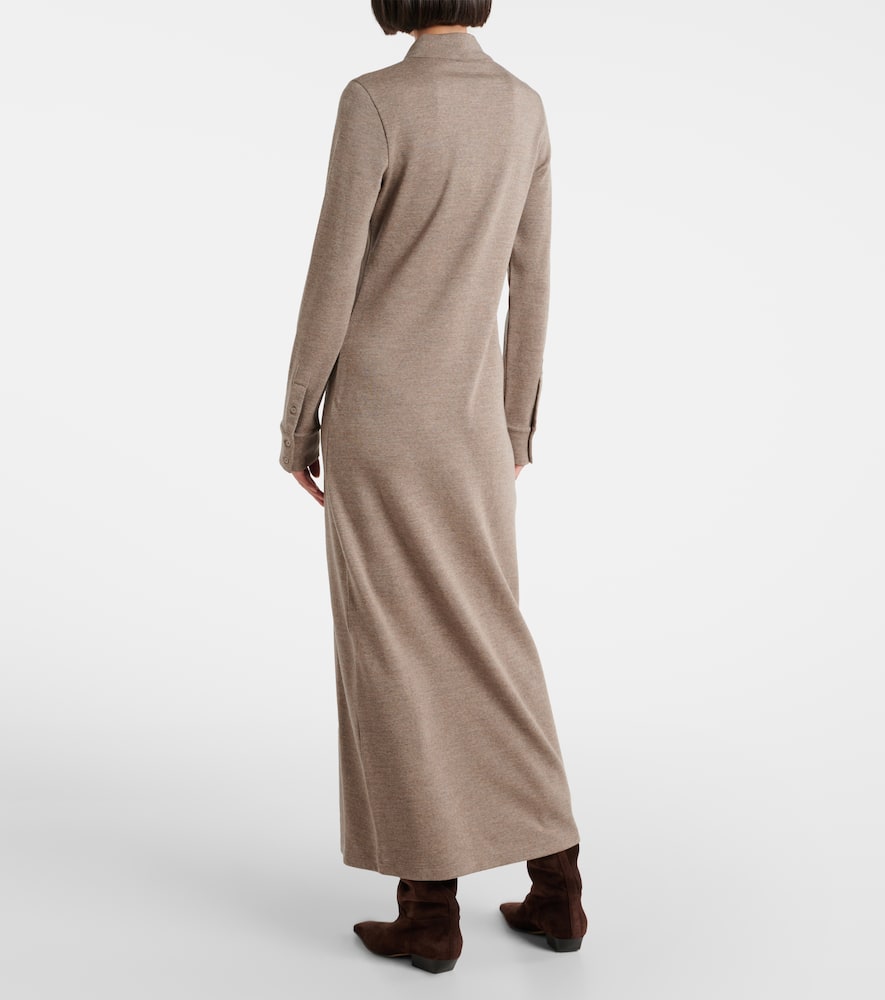 Wool jersey polo dress