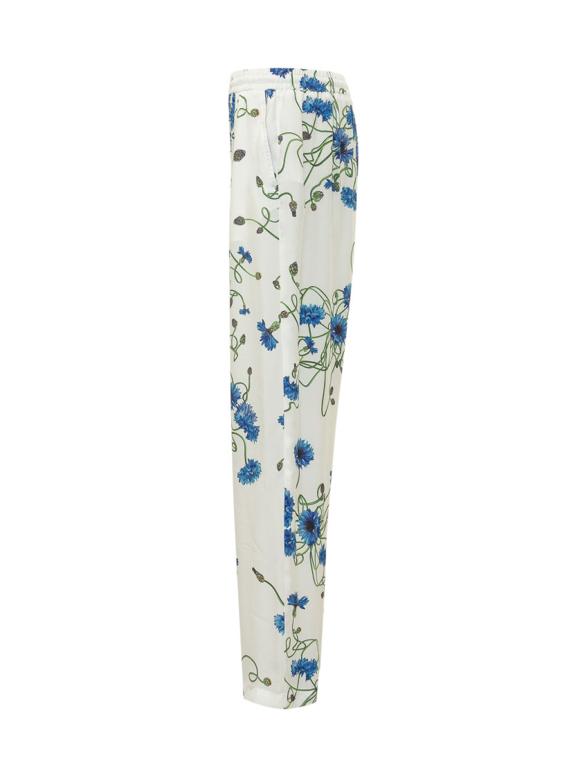 White Relaxed Elasticated Pants
