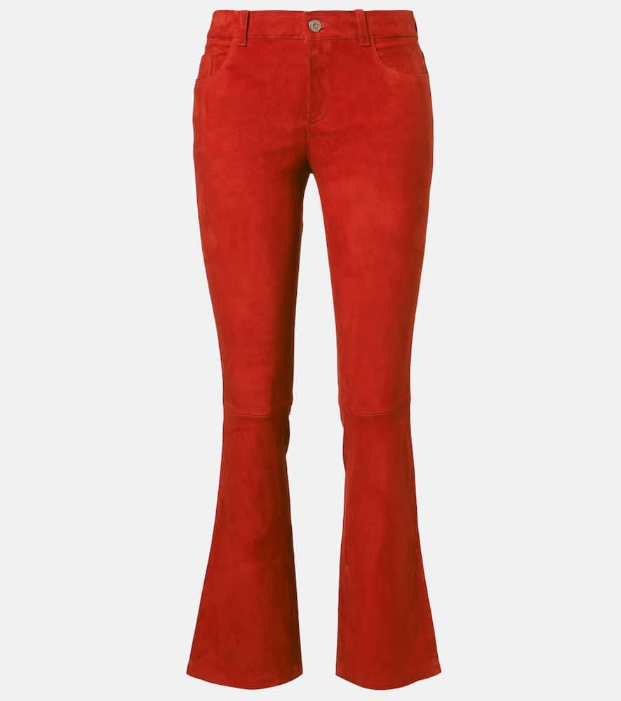 Dean 22 low-rise suede flared pants