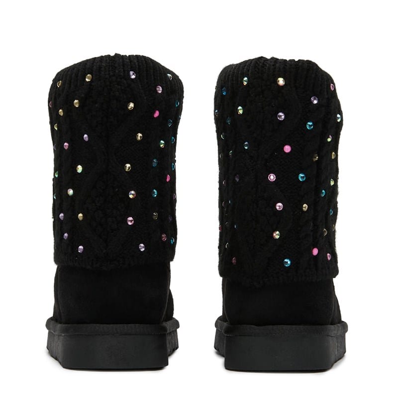 Kids' Jdandy Sweater Boot Little/Big Kid Boots (Black Multi Jewel)