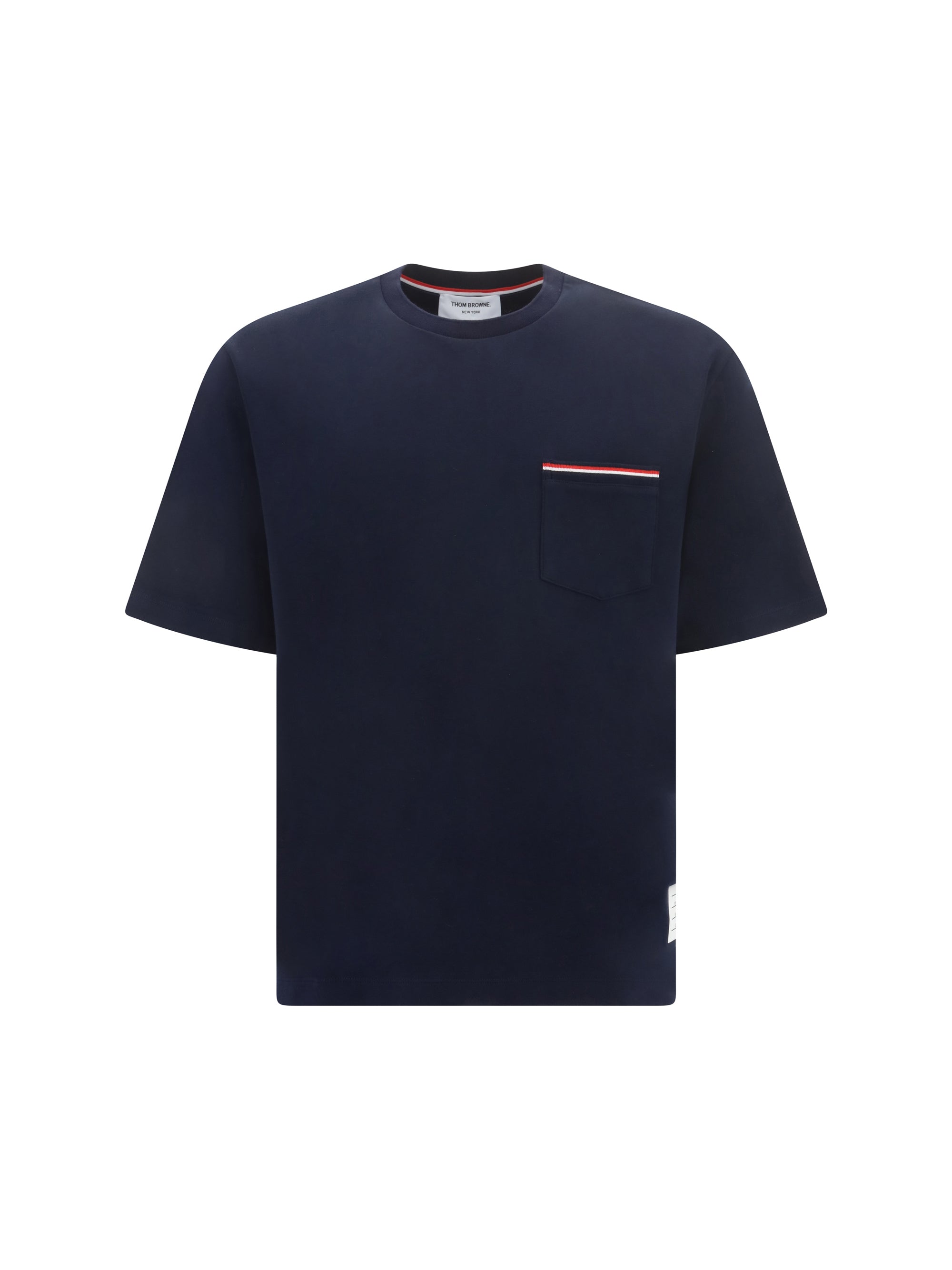 Patch Pocket Cotton T-Shirt — Navy