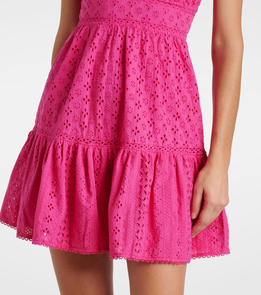 Poupette St Barth Cara broderie anglaise cotton minidress