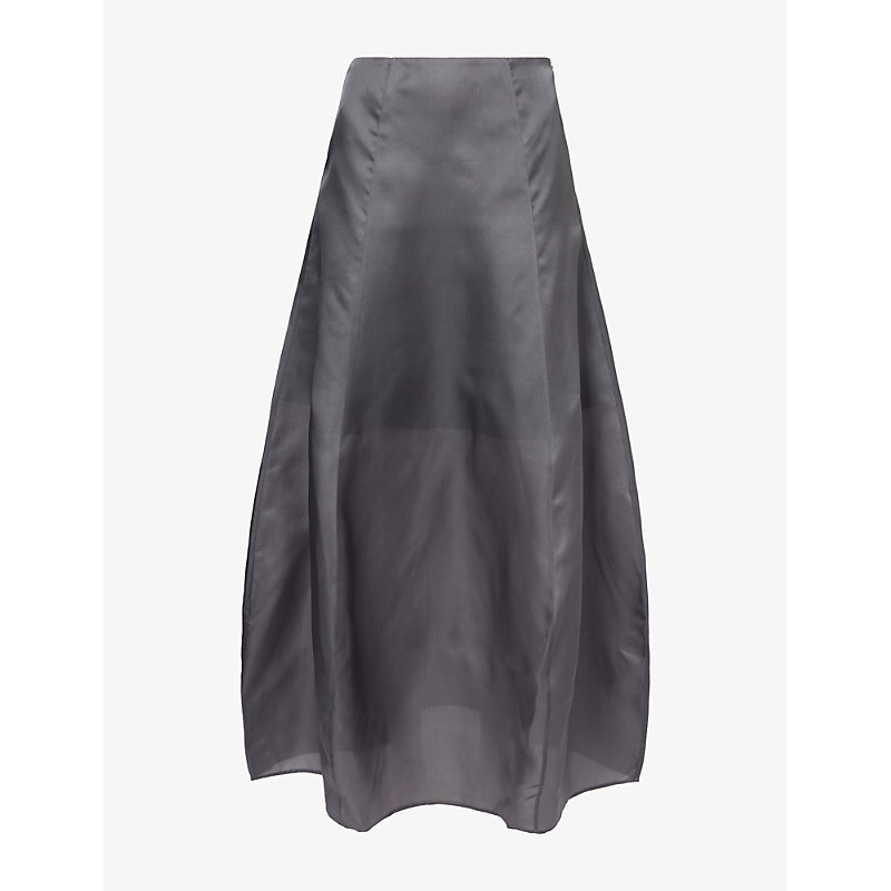 Womens Cocoon Silk Maxi Skirt