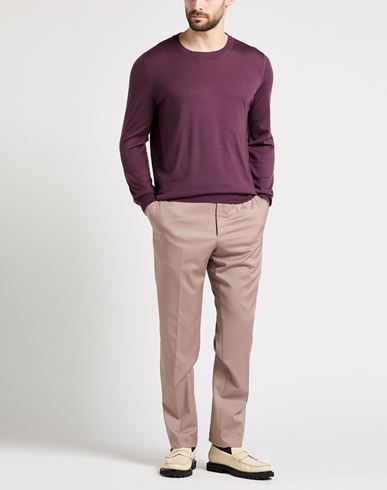 Cashmere Man Sweater Plum Size 46 Virgin Wool, Cashmere