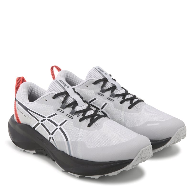 Men's Gel-Venture 11 Trail Running Shoes (Light Grey/Black/Red)